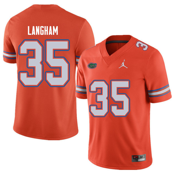 Jordan Brand Men #35 Malik Langham Florida Gators College Football Jerseys Sale-Orange